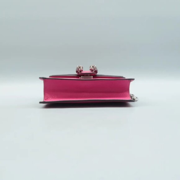100% Authentic GUCCI Dionysus Mini Fuchsia Leather Shoulder Bag - Picture 5 of 12